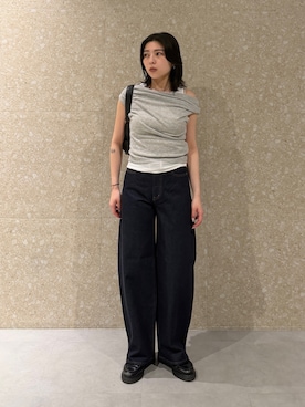 「MOUSSY（マウジー）のアイテム（トップス）」を使った、rinoさん（レディース・158cm）の春コーディネート