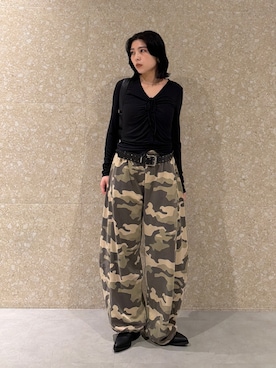 「MOUSSY（マウジー）のアイテム（トップス）」を使った、rinoさん（レディース・158cm）の春コーディネート