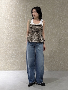 「MOUSSY（マウジー）のアイテム（パンツ）」を使った、rinoさん（レディース・158cm）の春コーディネート