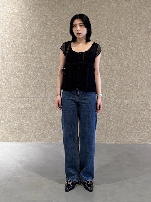 MOUSSY（マウジー） ブラウス シャツ TULLE PINTUCK ブラウス 
