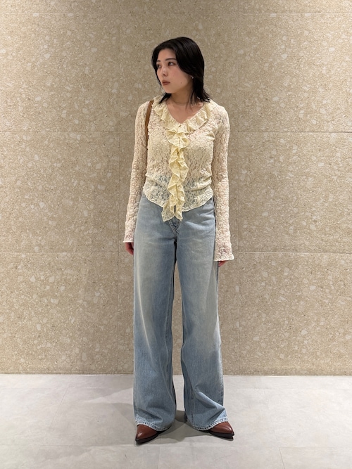 CROSS WAIST WIDE STRAIGHT / クロスウエストワイドストレート（デニム
