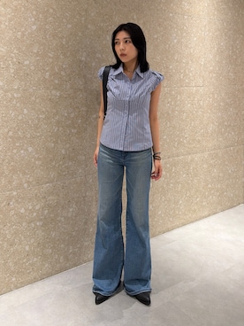 「MOUSSY（マウジー）のアイテム」を使った、rinoさん（レディース・158cm）の夏コーディネート