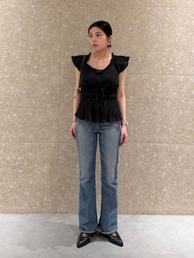 「MOUSSY（マウジー）のアイテム（トップス）」を使った、rinoさん（レディース・158cm）の春コーディネート