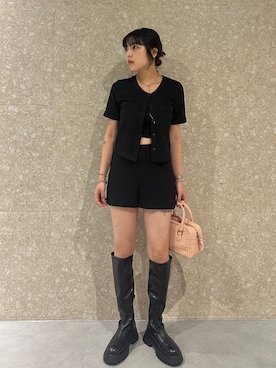 「MOUSSY（マウジー）のアイテム」を使った、rinoさん（骨格ウェーブ・レディース・158cm）の夏コーディネート