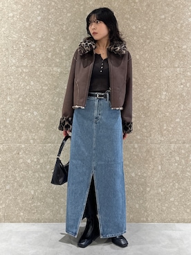 「ファーコート」｜rinoさん（レディース・158cm）の秋コーディネート