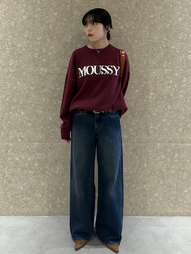 「MOUSSY（マウジー）の【25年AW新作】BELTED ミュール（パンプス）」を使った、rinoさん（レディース・158cm）の秋コーディネート