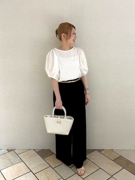 「GALENA（LOUNGEDRESS）（ガレナ）の【GALENA/ガレナ】細メタルチョーカー（チョーカー、ゴールド系）」を使った、runa🌛さん（レディース・152cm）の夏コーディネート