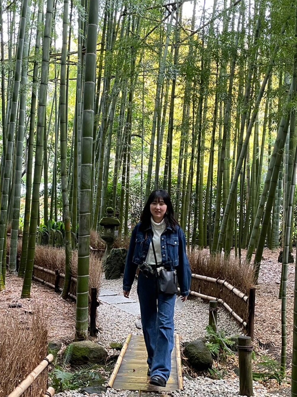 「SENCEOFPLACE、unemansion、UNIQLO、moussy、デニム、デニムパンツ、デニムジャケット、大人カジュアル、秋冬コーデ、タートルネック」｜「Steven Alanの＜HARROGATE＞EDGEWARE U-TIP/ユーチップシューズ（ドレスシューズ、ブラック系）」を使った、NAO☺︎さん（レディース・159cm）の冬コーディネートの1枚目の写真