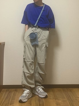 「epnok（エプノック）のアイテム（カーゴパンツ）」を使った、Kaiseiさん（メンズ・164cm）の夏コーディネート