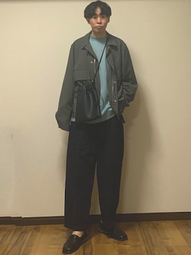 「epnok（エプノック）のアイテム（スウェット）」を使った、Kaiseiさん（メンズ・164cm）の春コーディネート