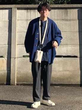 「グレースラックス」｜「アイテム（セットアップ）」を使った、Kaiseiさん（メンズ・164cm）の冬コーディネート