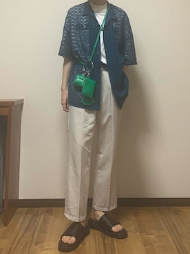 「re_k by JUNRED（レクバイジュンレッド）のアイテム（バッグ）」を使った、Kaiseiさん（メンズ・164cm）の夏コーディネート