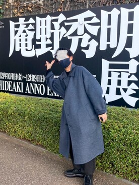 「JUNRED（ジュンレッド）のアイテム（トレンチコート）」を使った、Kaiseiさん（メンズ・164cm）の秋コーディネート