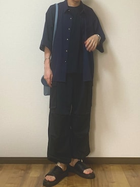 「epnok（エプノック）のアイテム（カーゴパンツ）」を使った、Kaiseiさん（メンズ・164cm）の夏コーディネート