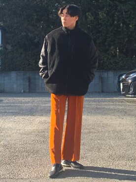 「epnok（エプノック）のアイテム（ソックス/靴下）」を使った、Kaiseiさん（メンズ・164cm）の冬コーディネート