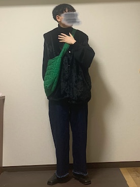 「Ellno Loset（エルノロゼット）のアイテム（ベスト）」を使った、Kaiseiさん（メンズ・164cm）の冬コーディネート