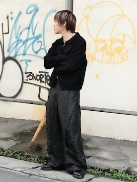 「CASPER JOHN（キャスパージョン）のアイテム」を使った、KE-ICHIさん（メンズ・177cm）の春コーディネート