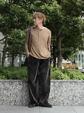 「CASPER JOHN（キャスパージョン）のアイテム（トップス）」を使った、KE-ICHIさん（メンズ・177cm）の秋コーディネート