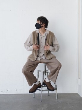 「CASPER JOHN（キャスパージョン）のアイテム（その他シューズ）」を使った、KE-ICHIさん（メンズ・177cm）の秋コーディネート