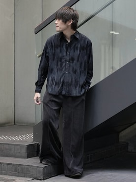 「CASPER JOHN（キャスパージョン）のアイテム（スラックス）」を使った、KE-ICHIさん（メンズ・177cm）の秋コーディネート