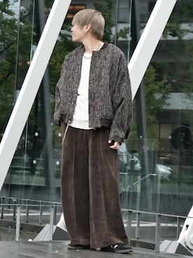 「アイテム（MA-1）」を使った、KE-ICHIさん（メンズ・177cm）の秋コーディネート