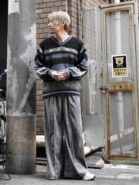 「CASPER JOHN（キャスパージョン）のアイテム（その他パンツ）」を使った、KE-ICHIさん（メンズ・177cm）の秋コーディネート