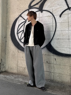 「CASPER JOHN（キャスパージョン）のアイテム（パンツ）」を使った、KE-ICHIさん（メンズ・177cm）の秋コーディネート