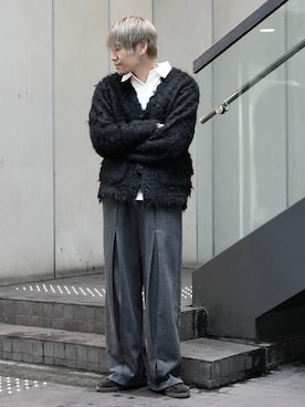 「アイテム（スウェットパンツ）」を使った、KE-ICHIさん（メンズ・177cm）の秋コーディネート
