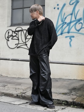 「CASPER JOHN（キャスパージョン）のアイテム（その他パンツ）」を使った、KE-ICHIさん（メンズ・177cm）の秋コーディネート