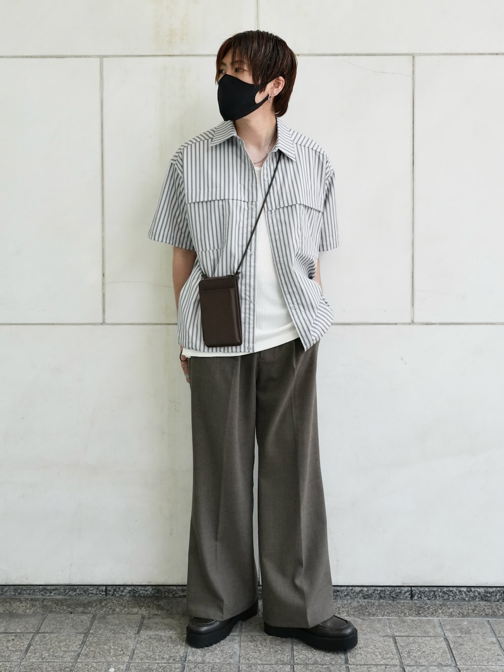 パンツ Wool mix semi baggy slacks パンツ Wool mix semi baggy slacks Wool mix semi baggy slacks