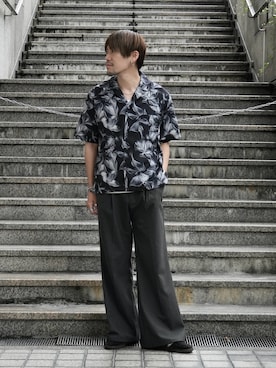 「CASPER JOHN（キャスパージョン）のアイテム」を使った、KE-ICHIさん（メンズ・177cm）の夏コーディネート