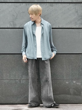 「フレアデニム」｜KE-ICHIさん（メンズ・177cm）の秋コーディネート