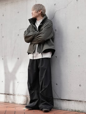 「CASPER JOHN（キャスパージョン）のアイテム（その他パンツ）」を使った、KE-ICHIさん（メンズ・177cm）の秋コーディネート