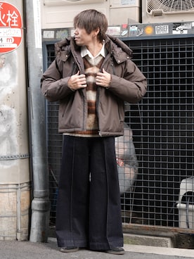 「CASPER JOHN（キャスパージョン）のアイテム」を使った、KE-ICHIさん（メンズ・177cm）の秋コーディネート