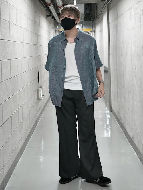 Various loose shirts -striped crepe- /バリアスルーズシャツ -楊柳-