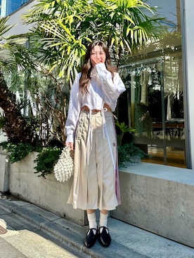 「UJOH（ウジョー）のアイテム」を使った、清水 みゆきさん（レディース・158cm）の春コーディネート