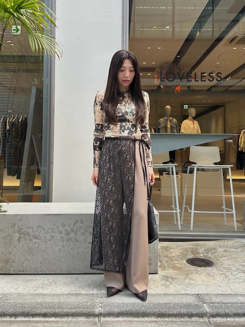 y専用 LOVELESSスカート シンセティックレザーアシンメトリープリーツスカート(スカート