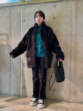 「Needles（ニードルス）のアイテム（ブルゾン）」を使った、清水 みゆきさん（レディース・158cm）の秋コーディネート