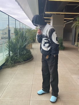 「STUSSY（ステューシー）のアイテム（ナイロンジャケット）」を使った、Riiiimon さん（メンズ・177cm）の冬コーディネート