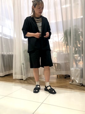 「Green　Parks（グリーンパークス）のアイテム（その他アウター）」を使った、maikoさん（レディース・157cm）の春コーディネート