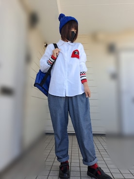 「VISION（ヴィジョン）のアイテム（バッグ）」を使った、nyaopandaさんさん（レディース・163cm）の夏コーディネート