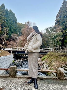 「アイテム（ダウンジャケット/コート）」を使った、makotoさん（レディース・165cm・20代）の秋コーディネート