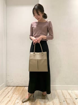 「スクエアトートバッグ」｜tomomiさん（レディース・159cm）の春コーディネート