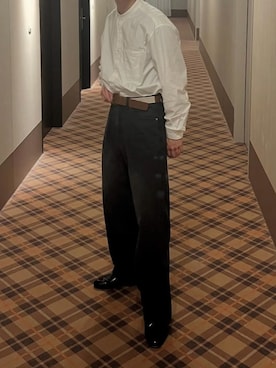 棋士藤井聡太の将棋トレーニングさん（メンズ・166cm）の秋コーディネート