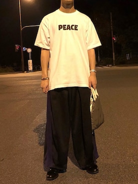 「Needles（ニードルス）のアイテム（その他パンツ）」を使った、棋士藤井聡太の将棋トレーニングさん（メンズ・166cm）の秋コーディネート