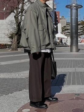 「BEAMS（ビームス）のアイテム」を使った、棋士藤井聡太の将棋トレーニングさん（メンズ・166cm）の秋コーディネート