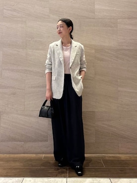 「アイテム（ローファー）」を使った、MIREIさん（レディース・165cm）の夏コーディネート