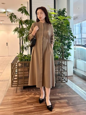 「オンオフ兼用」｜「アイテム（ワンピース）」を使った、MIREIさん（レディース・165cm）の秋コーディネート