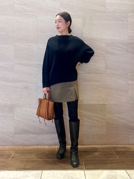 「アイテム（ニット/セーター）」を使った、MIREIさん（レディース・165cm）の冬コーディネート