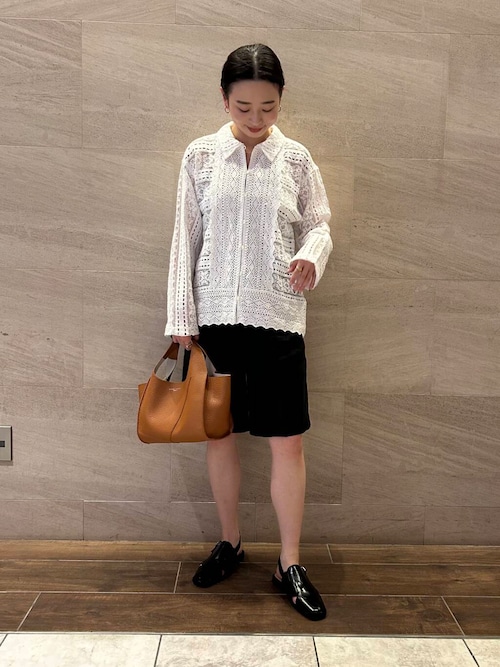 セール】sara mallika COTTON BORDER LACE TOP（その他トップス